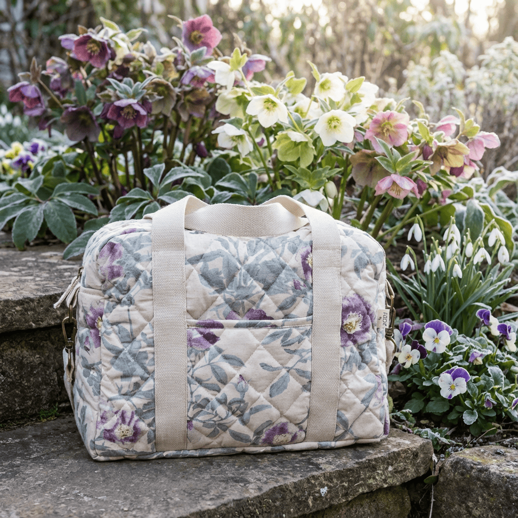 Zoey diaper bag Garden Grace Quilted Diaper Bag (100% Cotton)