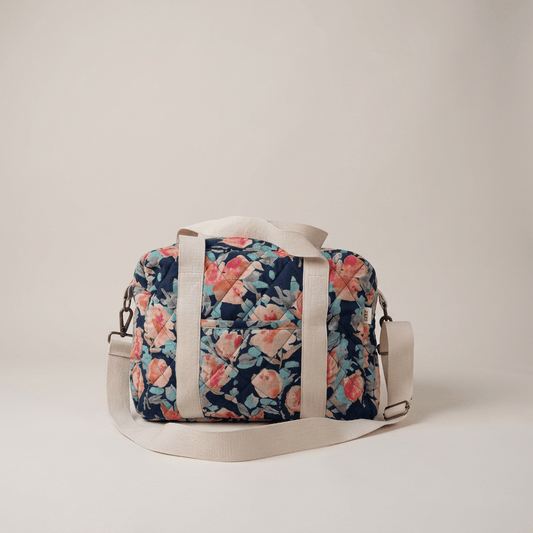 Zoey diaper bag Painted Garden Carryall Quilted Diaper Bag (100% Cotton)