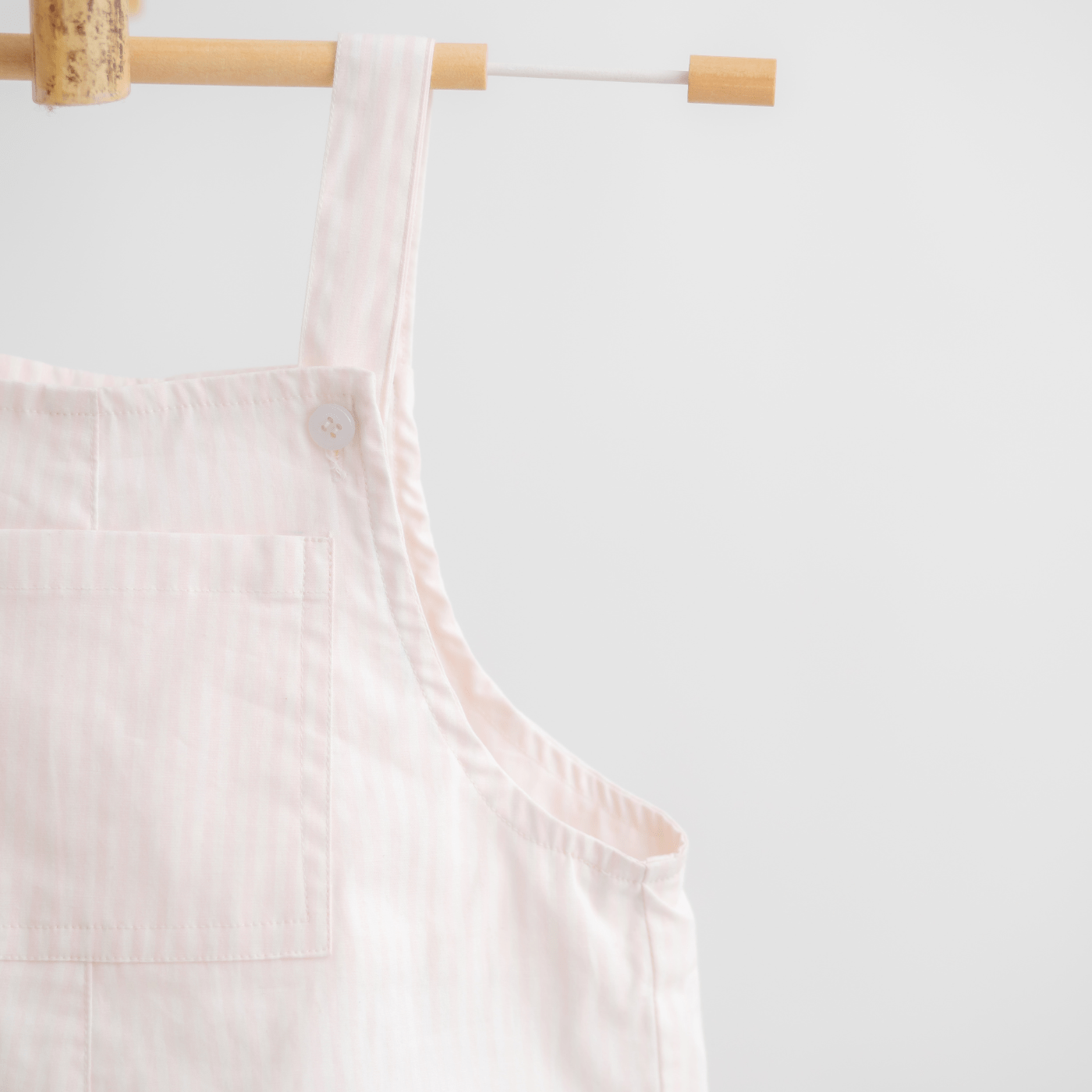 Zoey Dungarees Pink Pebble Cotton Dungaree (Pink Stripes)