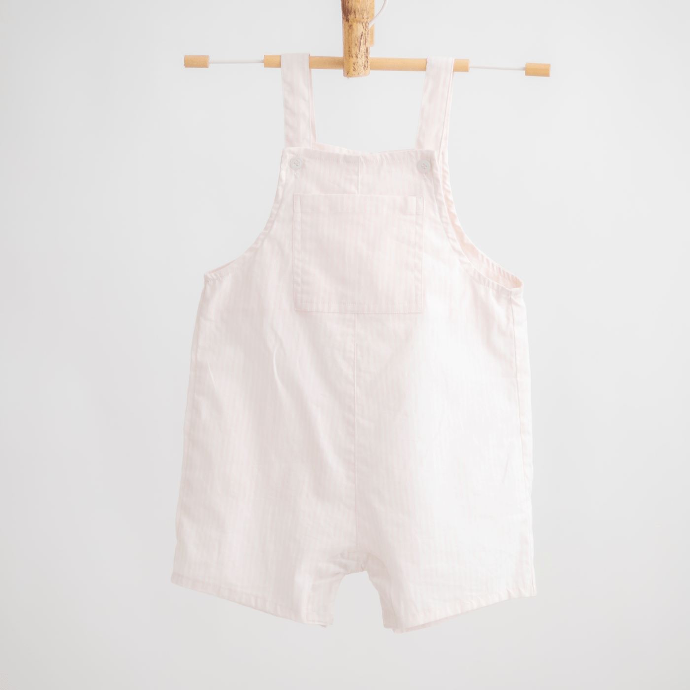 Zoey Dungarees Pink Pebble Cotton Dungaree (Pink Stripes)