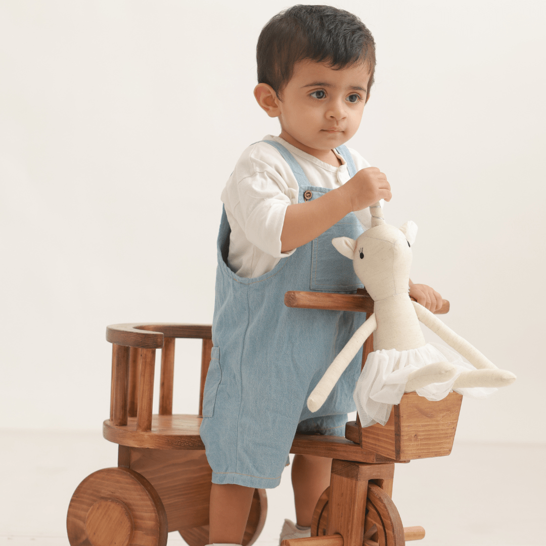 Zoey Dungarees Pocketful of Play Denim Cotton Unisex Dungaree