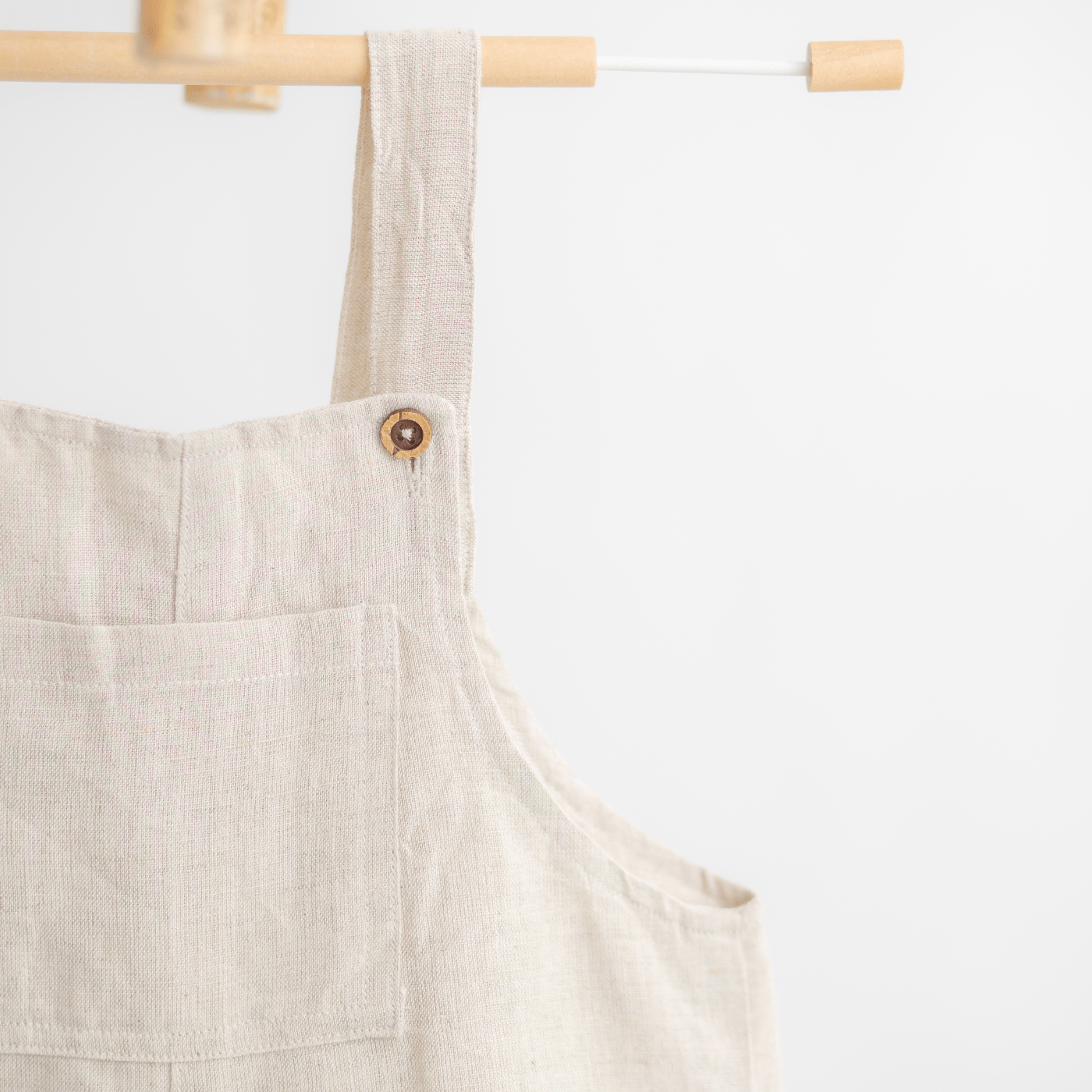 Zoey Dungarees Pocketful of Play Linen Cotton Unisex Dungaree (Beige)