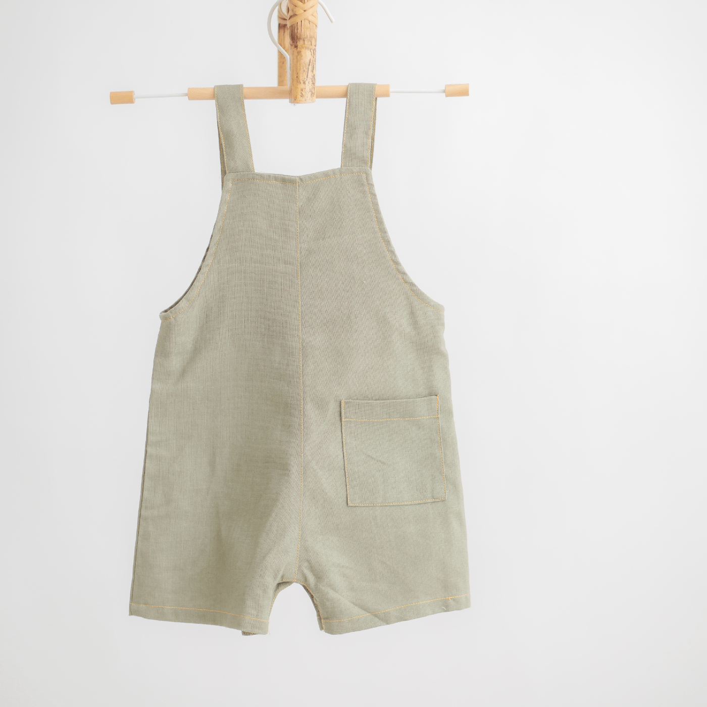Zoey Dungarees Pocketful of Play Linen Cotton Unisex Dungaree (Sage Green)