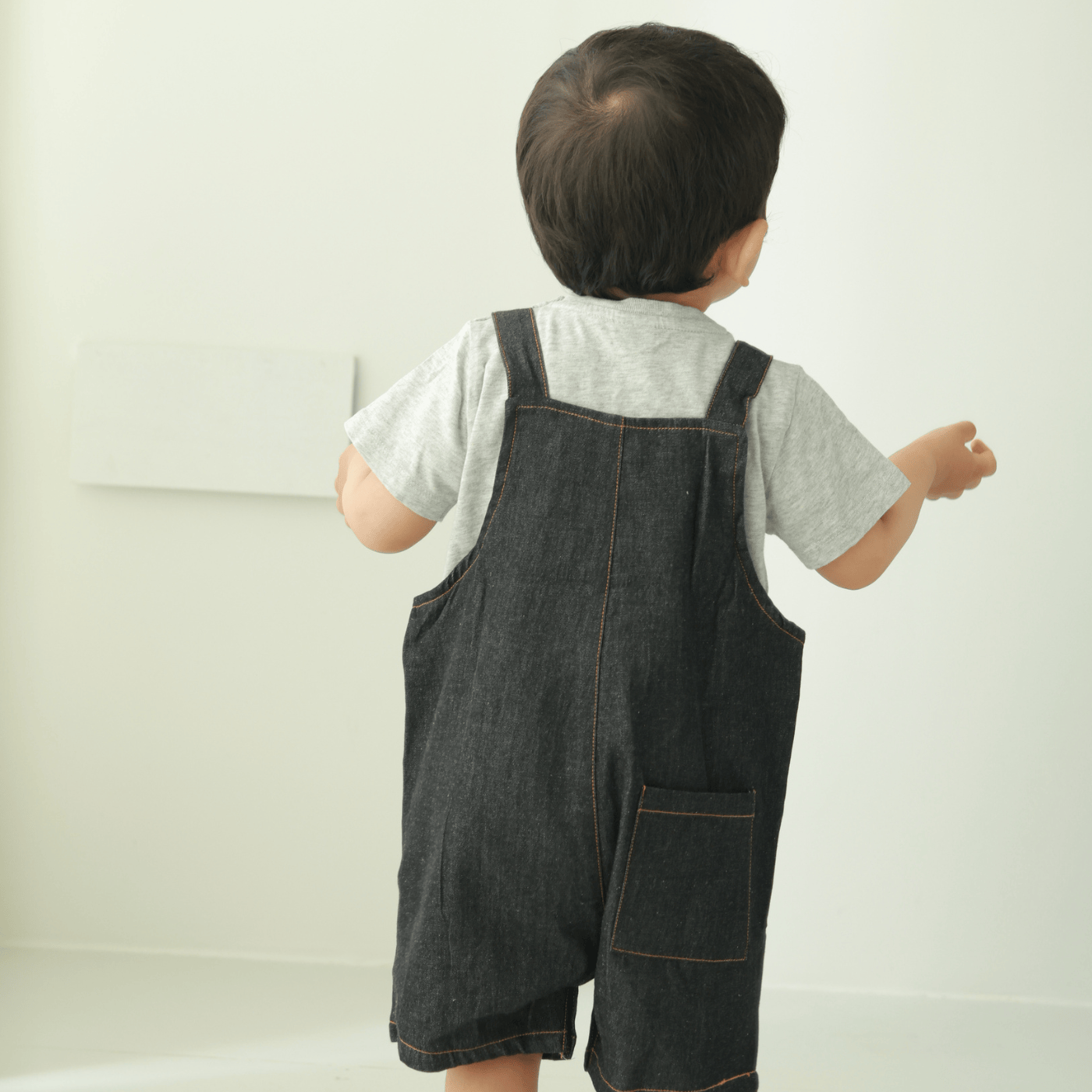 Zoey Dungarees Vroom Vroom Ride Denim Cotton Unisex Dungaree (Black)