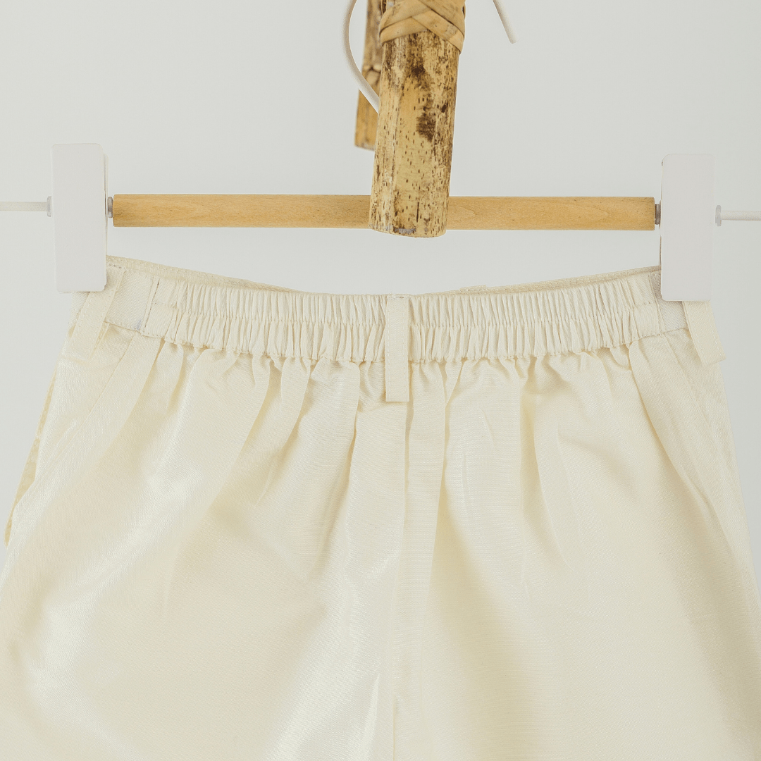 Zoey Ethnic Wear Chanderi Lounge - Baby Boy Shirt Pant Set in Haze Chanderi