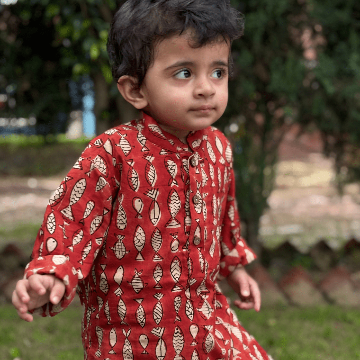 Zoey Ethnic Wear The Little Fisher's Festive Kurta Pajama Set