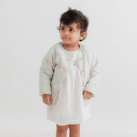 Zoey Jacket Little Lamb Full Sleeve Muslin Winter Jacket