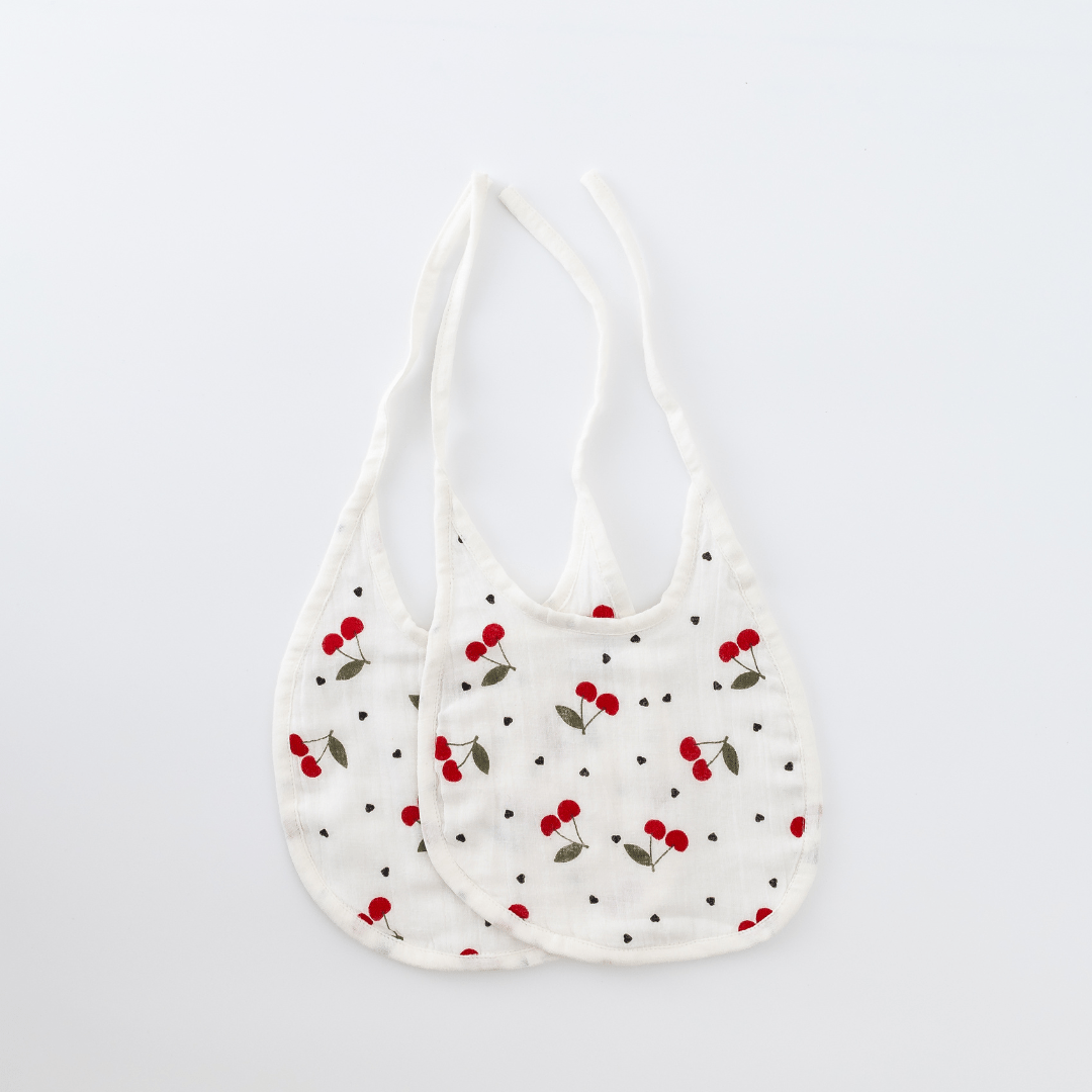 Zoey Muslin Bibs BlushBerry Bibs (Set of 2)