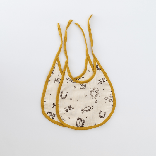 Zoey Muslin Bibs Wild Wild West Bibs (Set of 2)