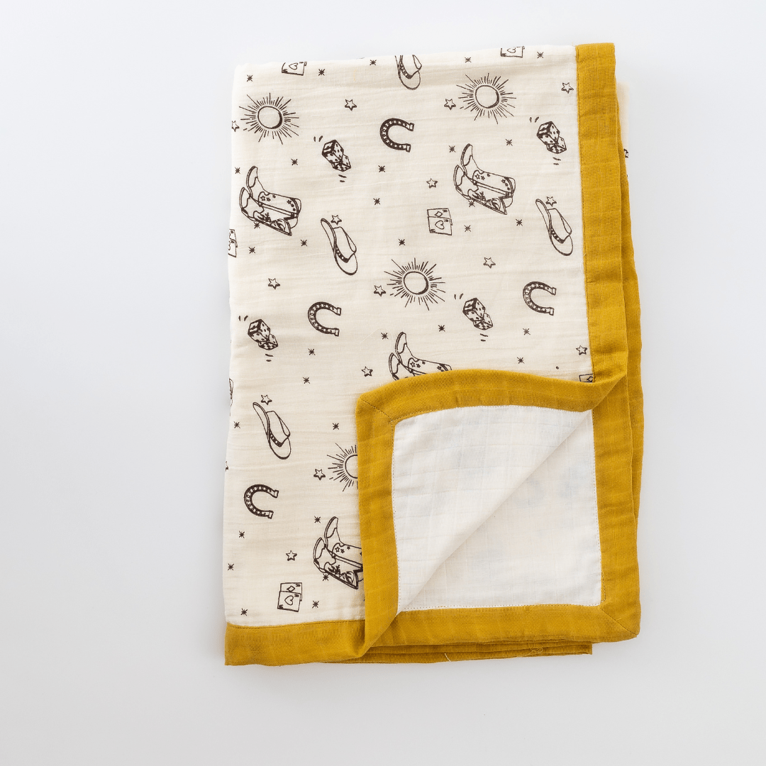 Zoey muslin blanket Wild Wild West Muslin Blanket (Two-Layer Dohar),GOTS Certified,LargeSize