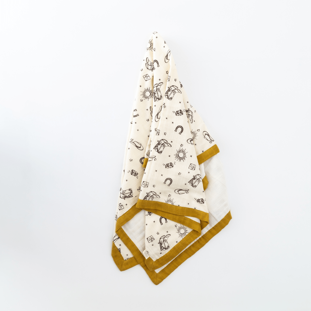 Zoey muslin blanket Wild Wild West Muslin Blanket (Two-Layer Dohar),GOTS Certified,LargeSize