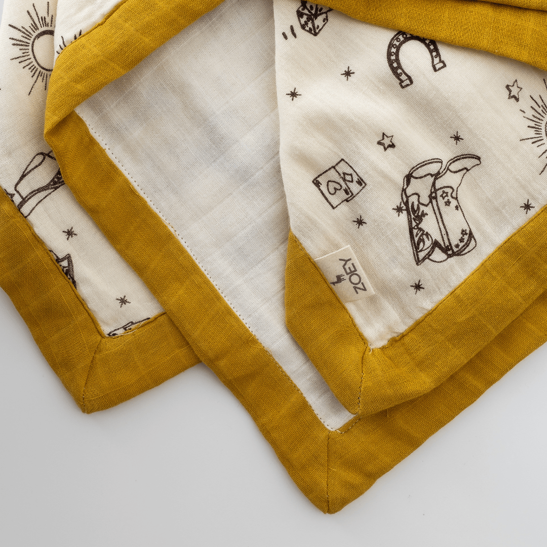 Zoey muslin blanket Wild Wild West Muslin Blanket (Two-Layer Dohar),GOTS Certified,LargeSize