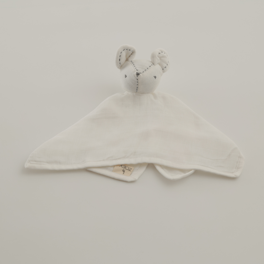 Zoey muslin napkins White Nibbles Muslin Comforter for Baby