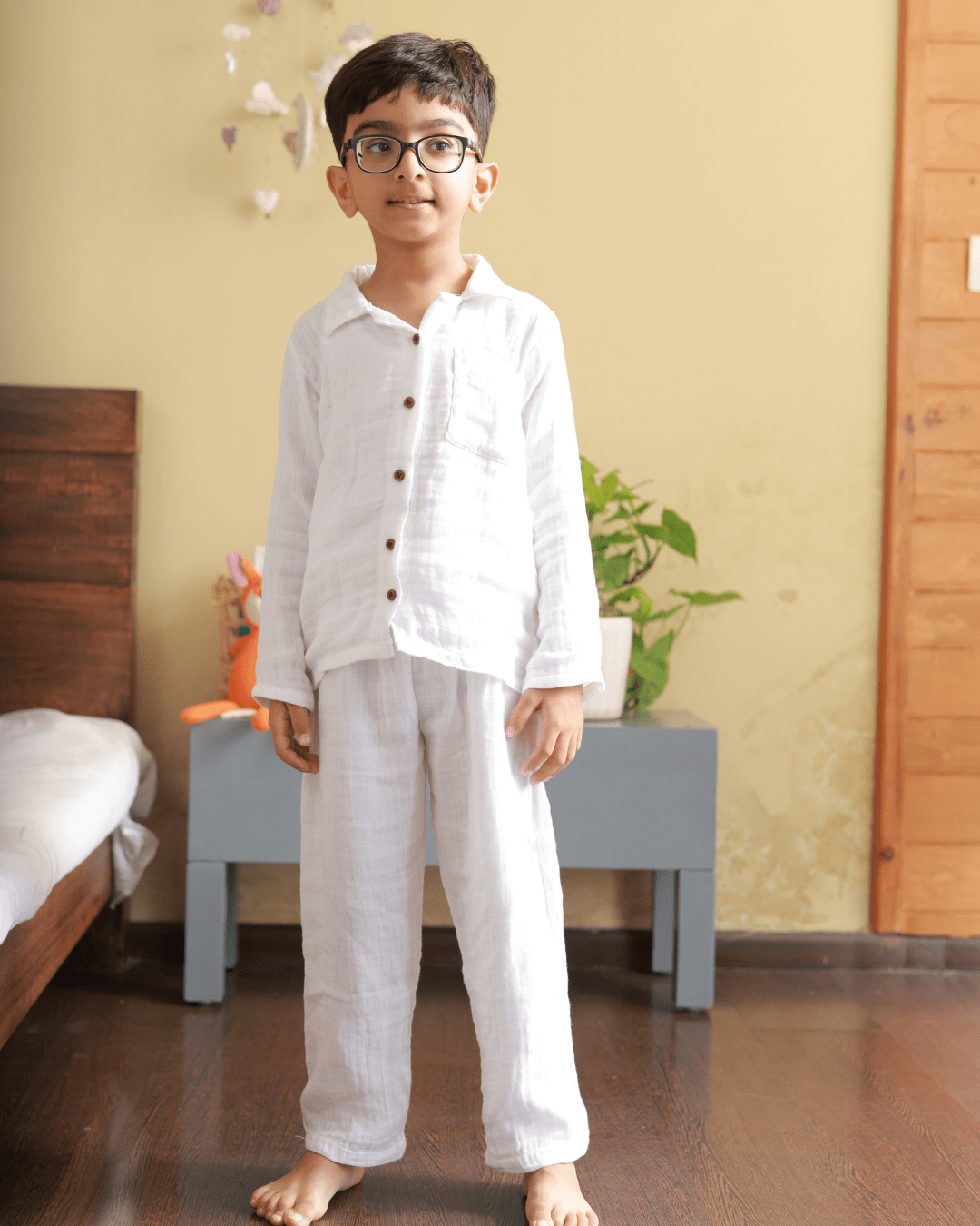 Zoey night suit Cloud Hug Organic Muslin Nightsuit