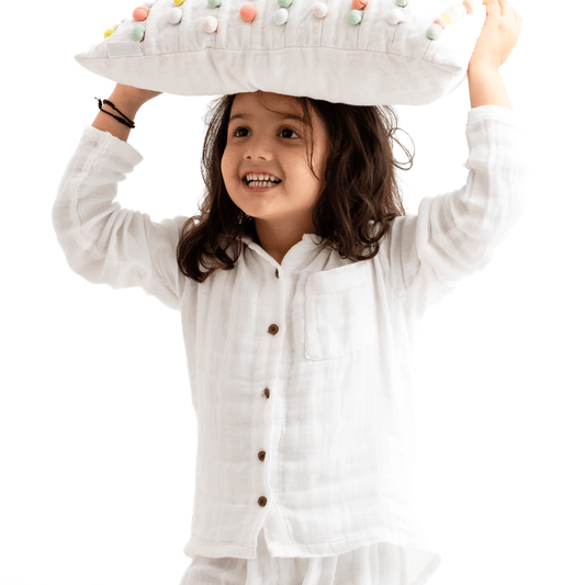 Zoey night suit Cloud Hug Organic Muslin Nightsuit