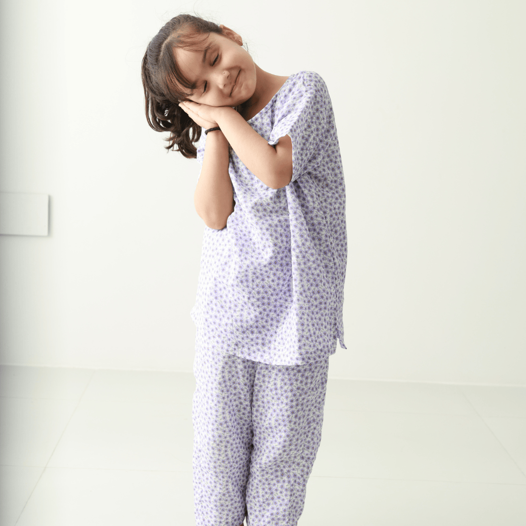 Zoey night suit Jamuni Joy Muslin Nightsuit (Short Sleeves)