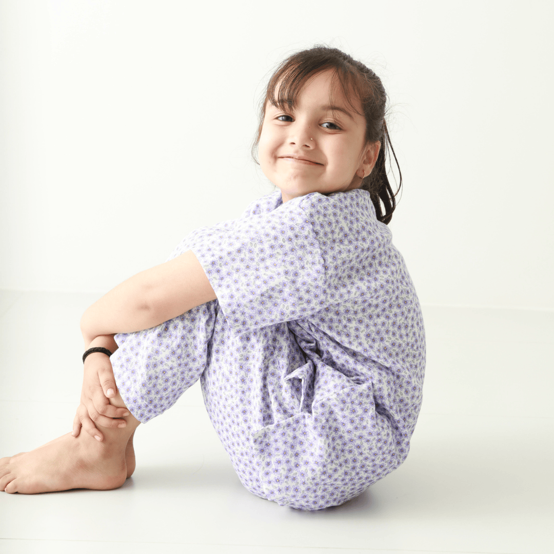 Zoey night suit Jamuni Joy Muslin Nightsuit (Short Sleeves)