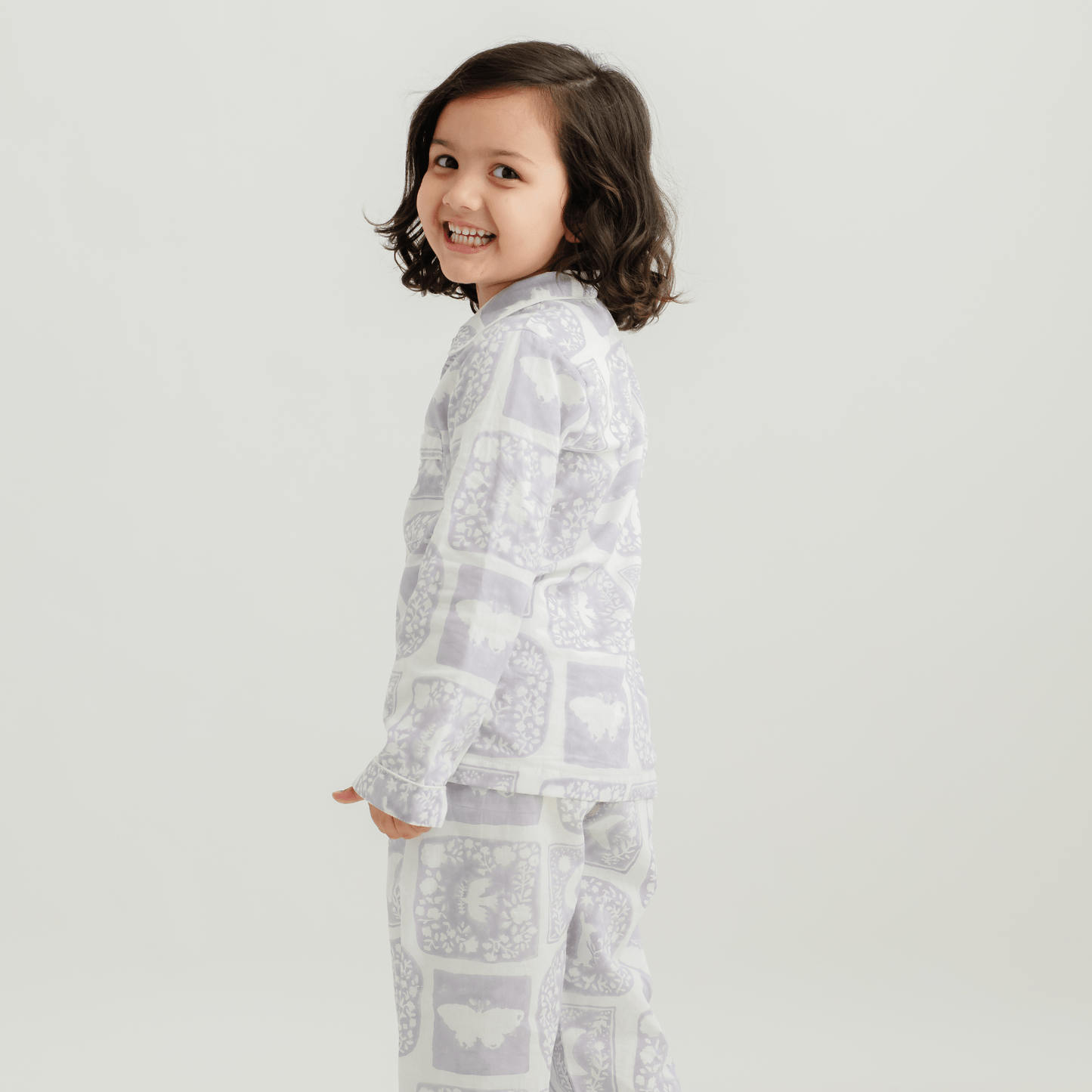 Zoey night suit Lavender Meadow Kids Night Suit (Pure Cotton)
