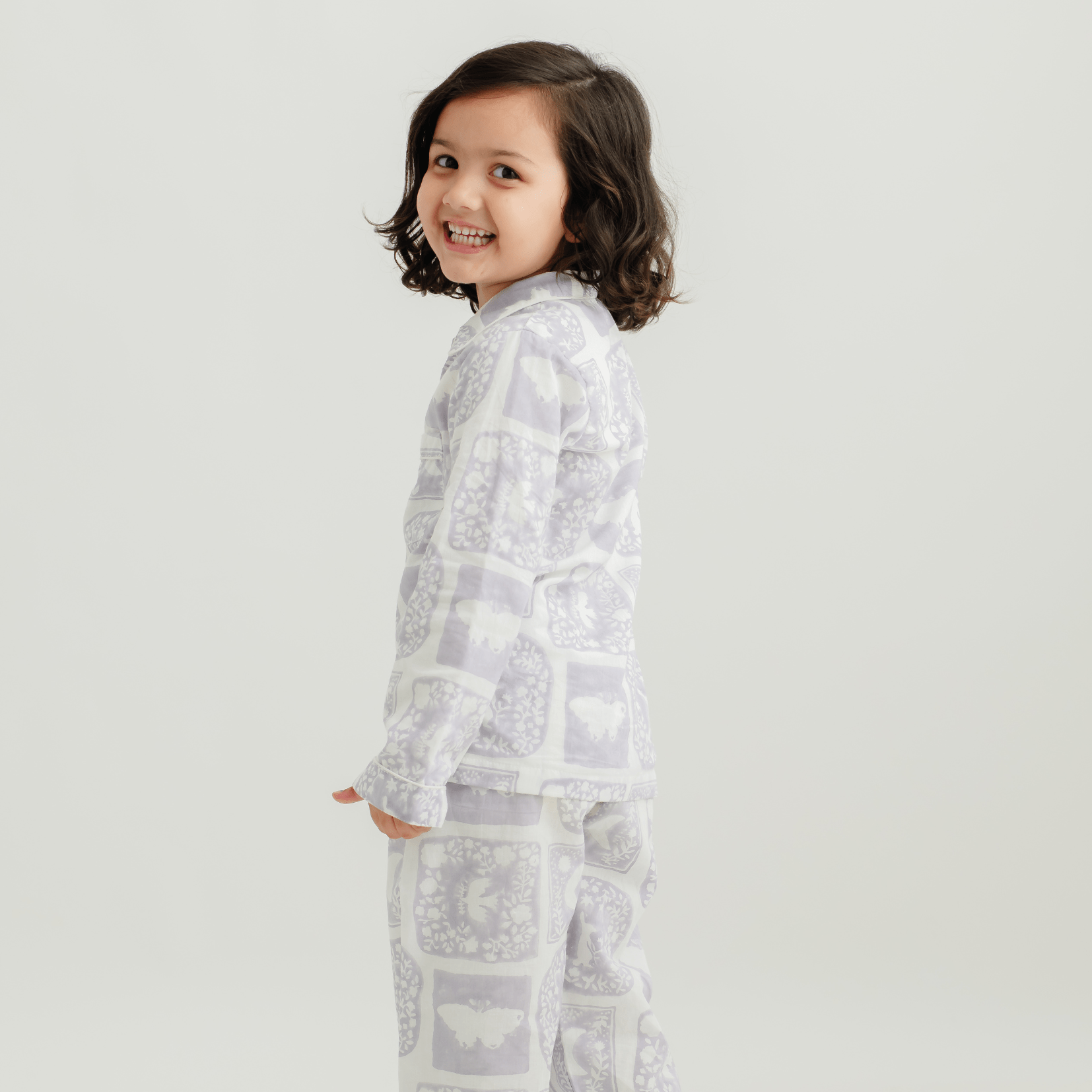 Zoey night suit Lavender Meadow Kids Night Suit (Pure Cotton)