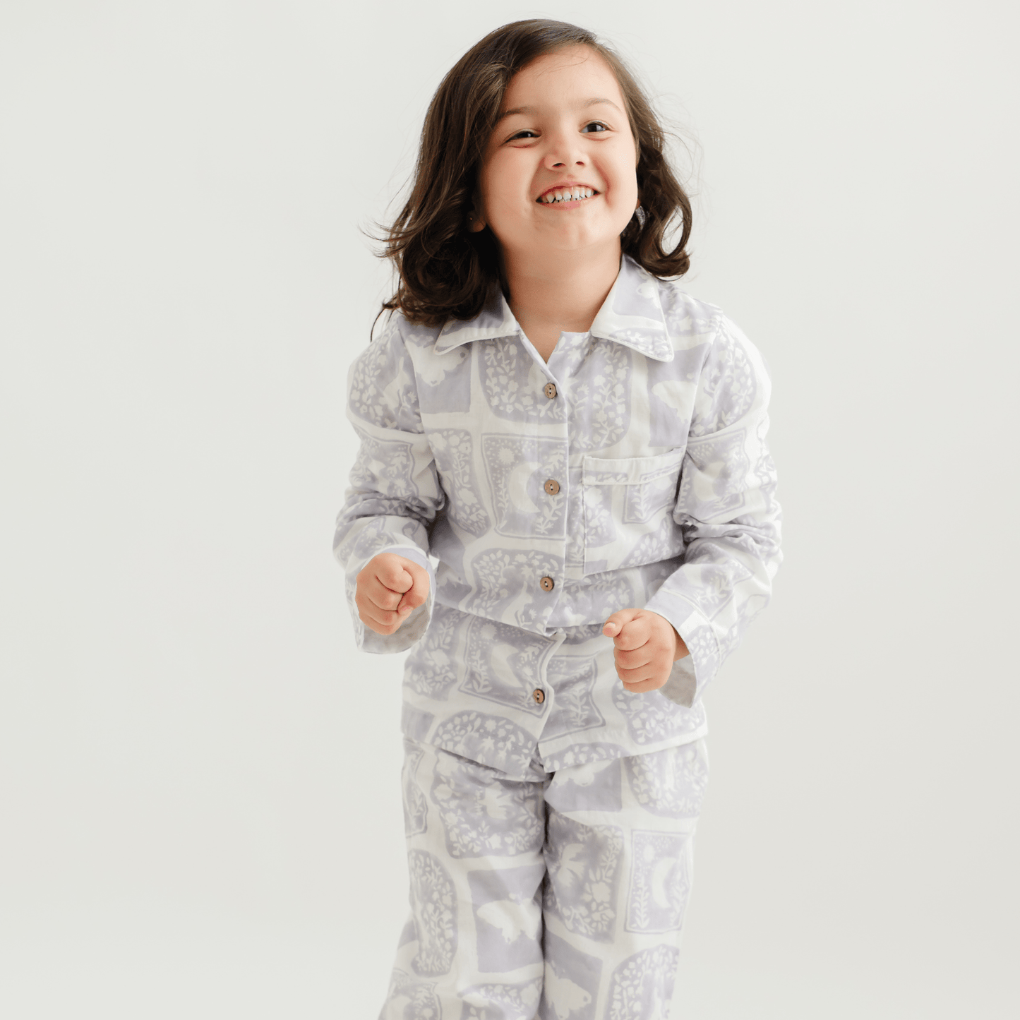 Zoey night suit Lavender Meadow Kids Night Suit (Pure Cotton)
