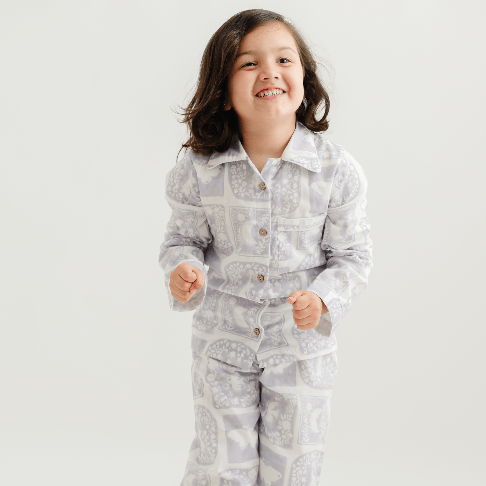Zoey night suit Lavender Meadow Kids Night Suit (Pure Cotton)
