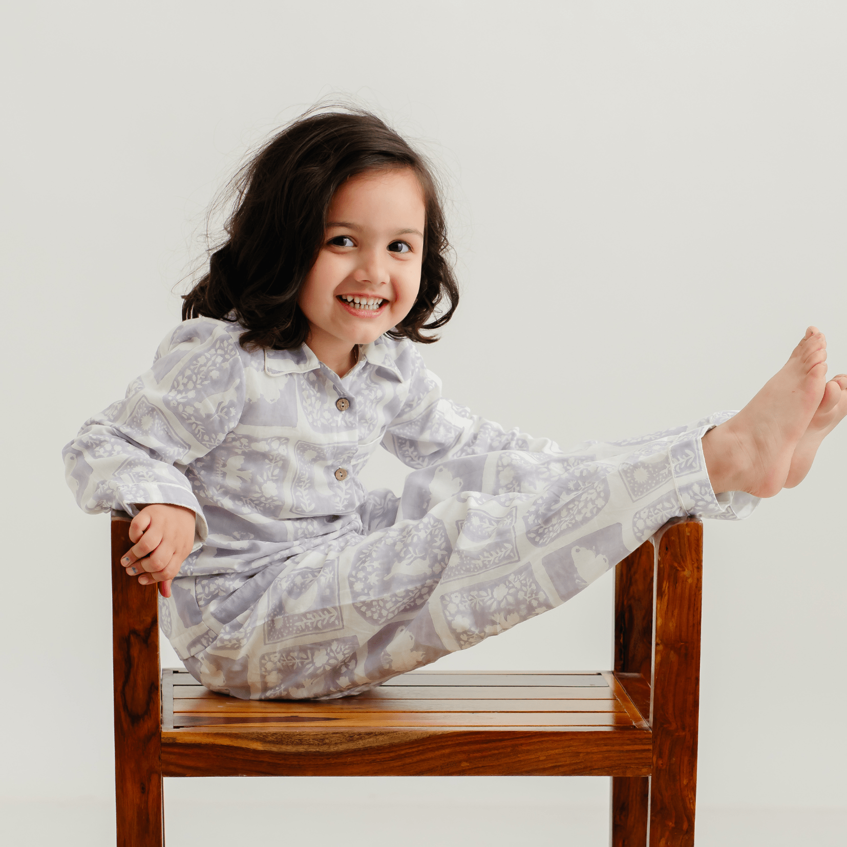 Zoey night suit Lavender Meadow Kids Night Suit (Pure Cotton)