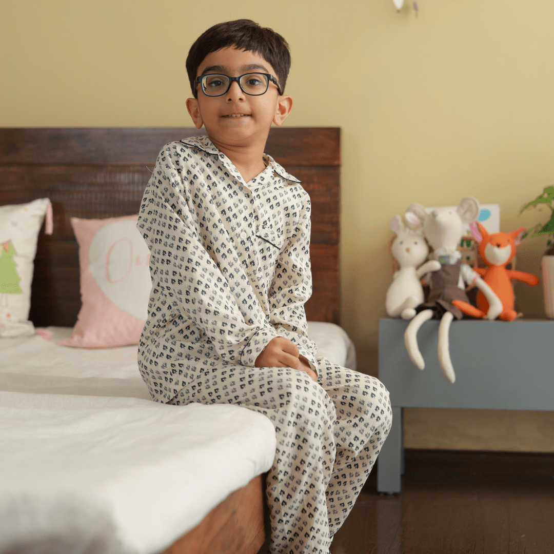 Zoey night suit Little Leaflet Cotton Night Suit