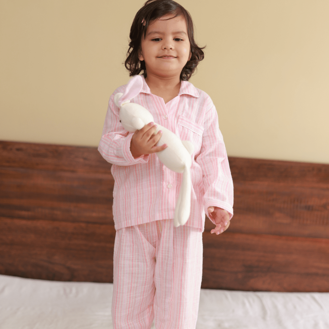 Zoey night suit Pillowtime Pink Cotton Night Suit