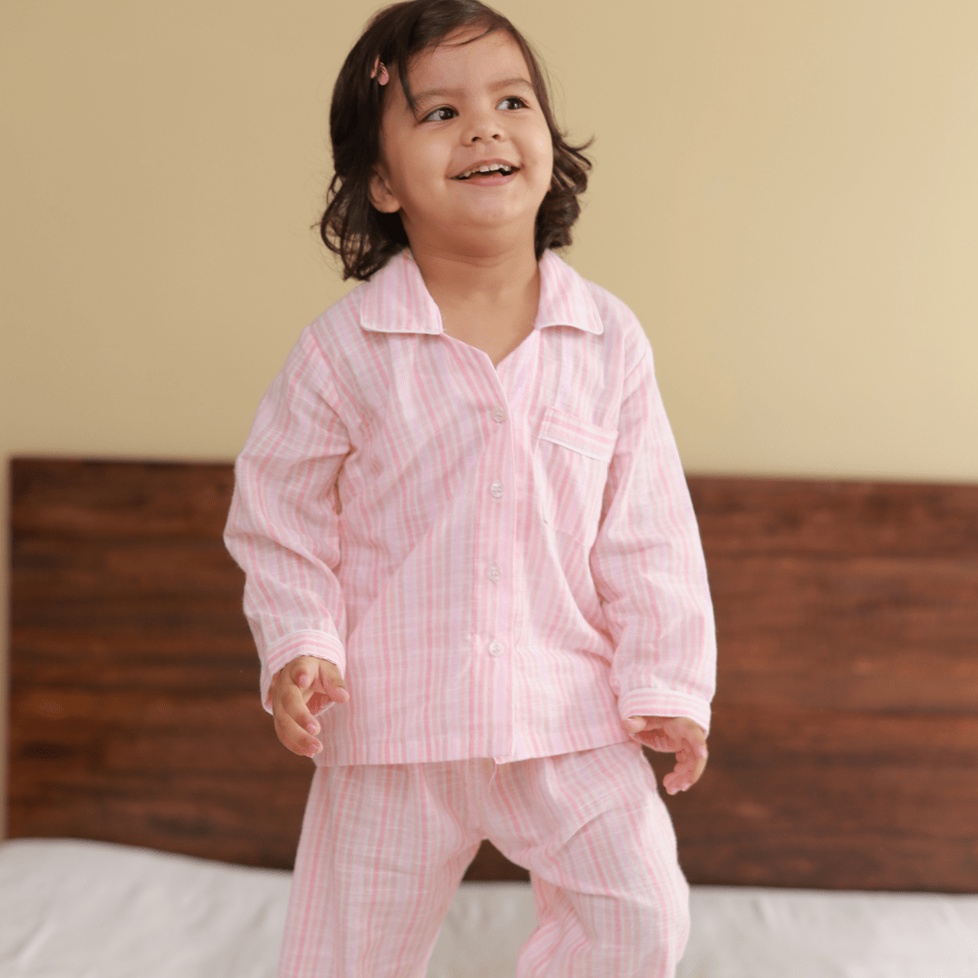 Zoey night suit Pillowtime Pink Cotton Night Suit