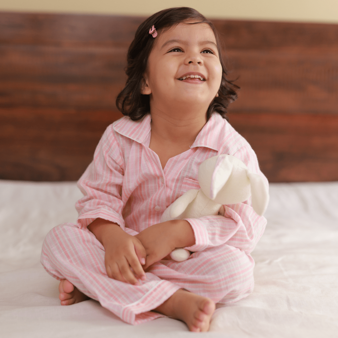 Zoey night suit Pillowtime Pink Cotton Night Suit
