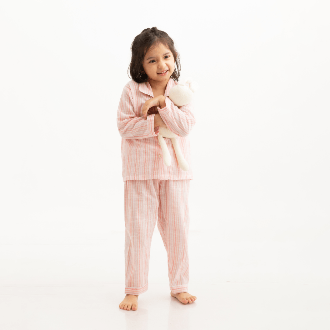 Zoey night suit Pillowtime Pink Cotton Night Suit