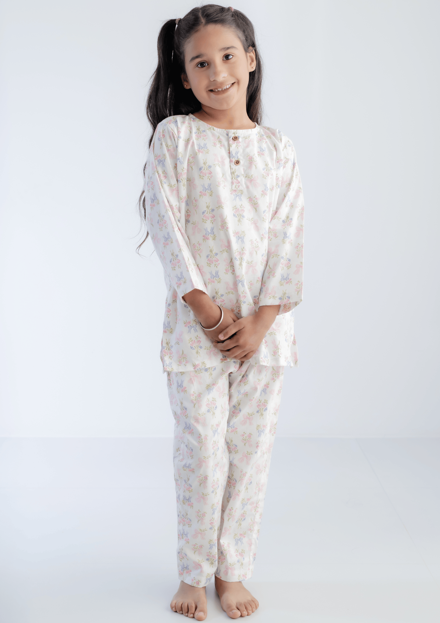 Zoey night suit Pretty Bows Girls Night Suit