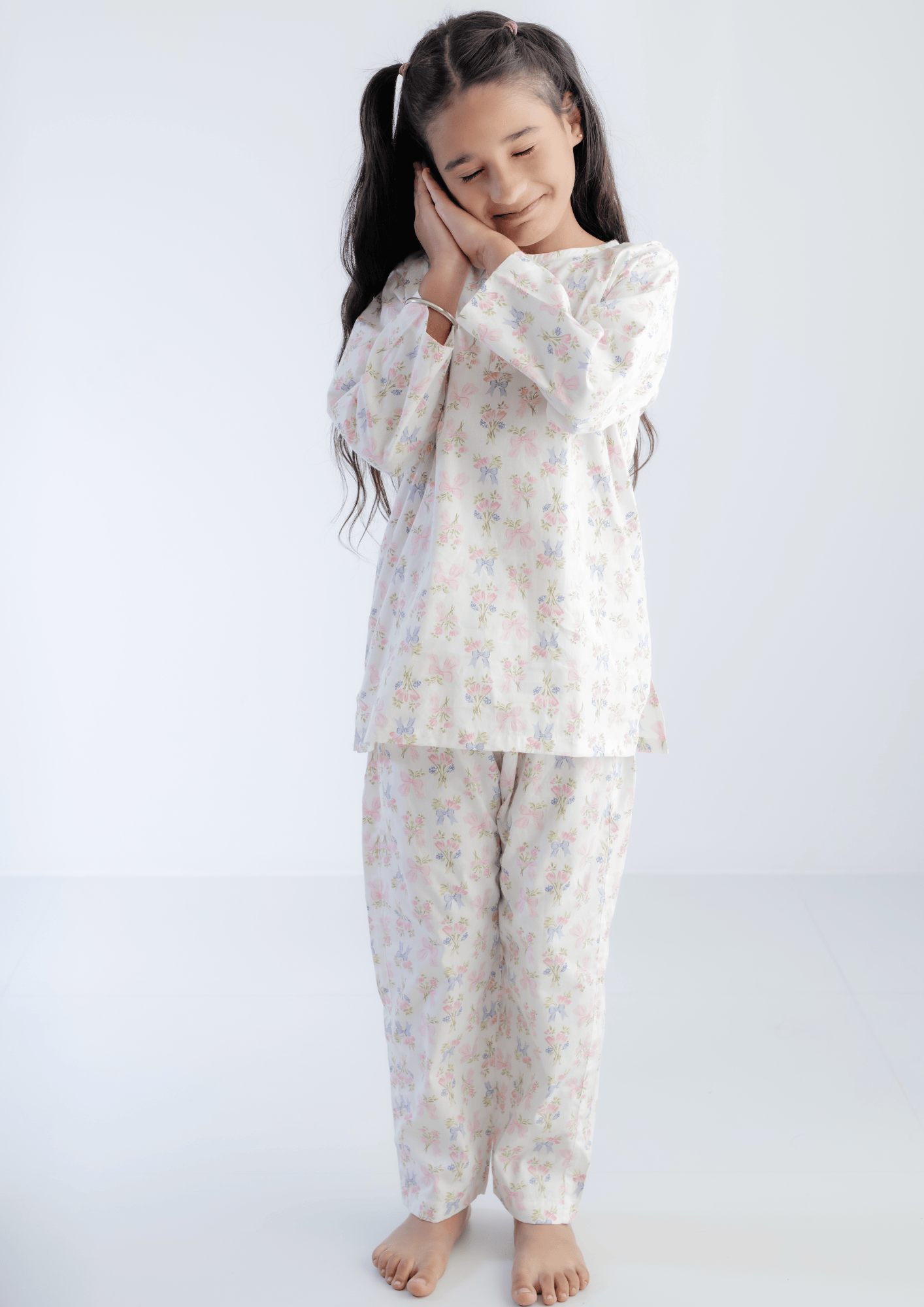 Zoey night suit Pretty Bows Girls Night Suit