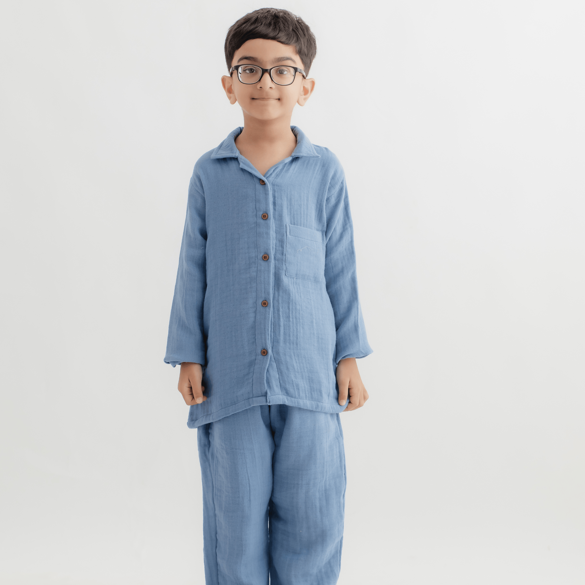Zoey night suit Under the Sky Organic Muslin Nightsuit