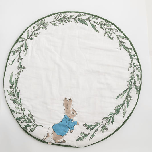 Zoey playmat Bunny Meadow Muslin Baby Playmat