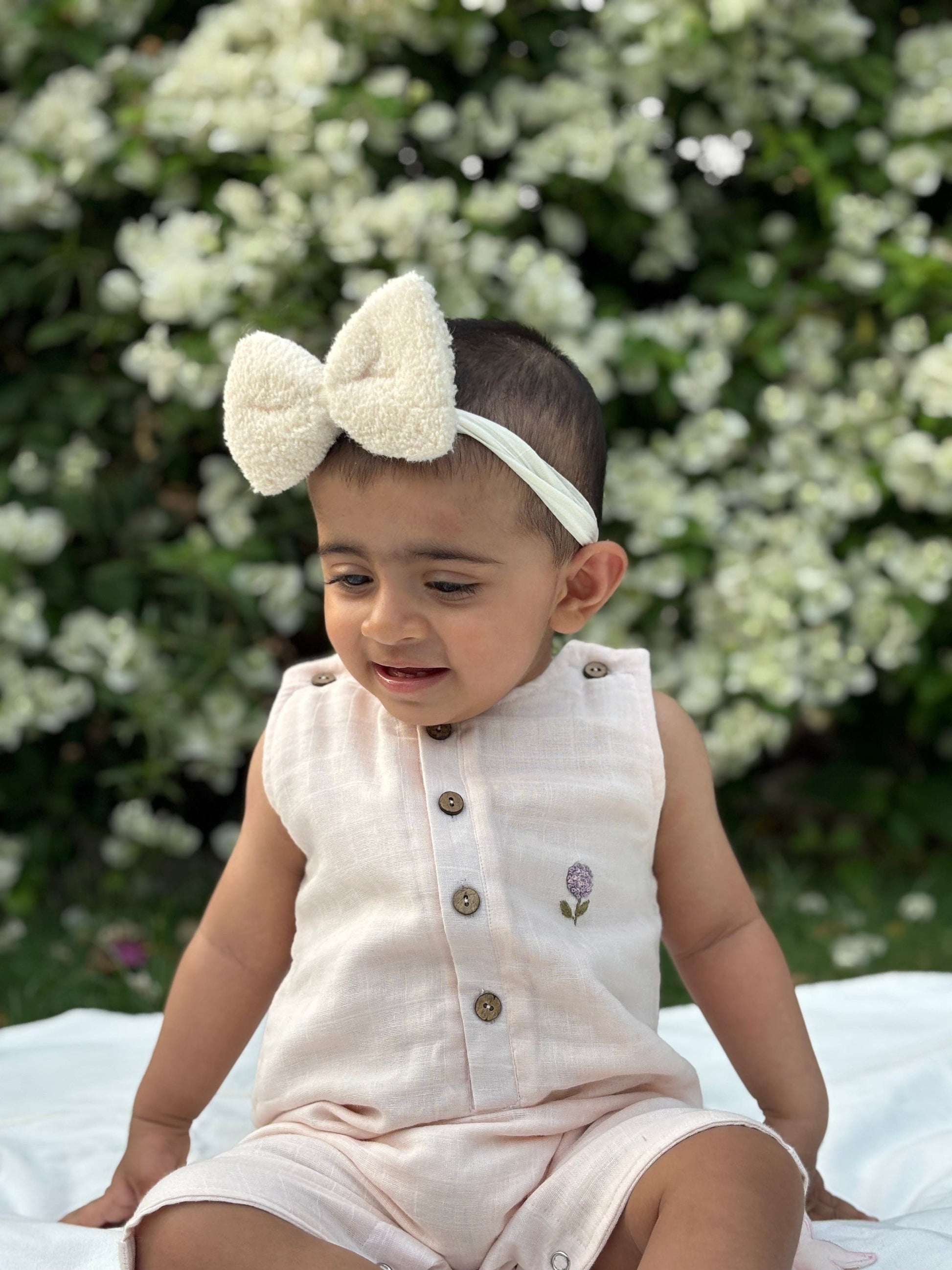 Zoey romper Delicate Dahlia Double Layer Muslin Romper/Jumpsuit/Playsuit
