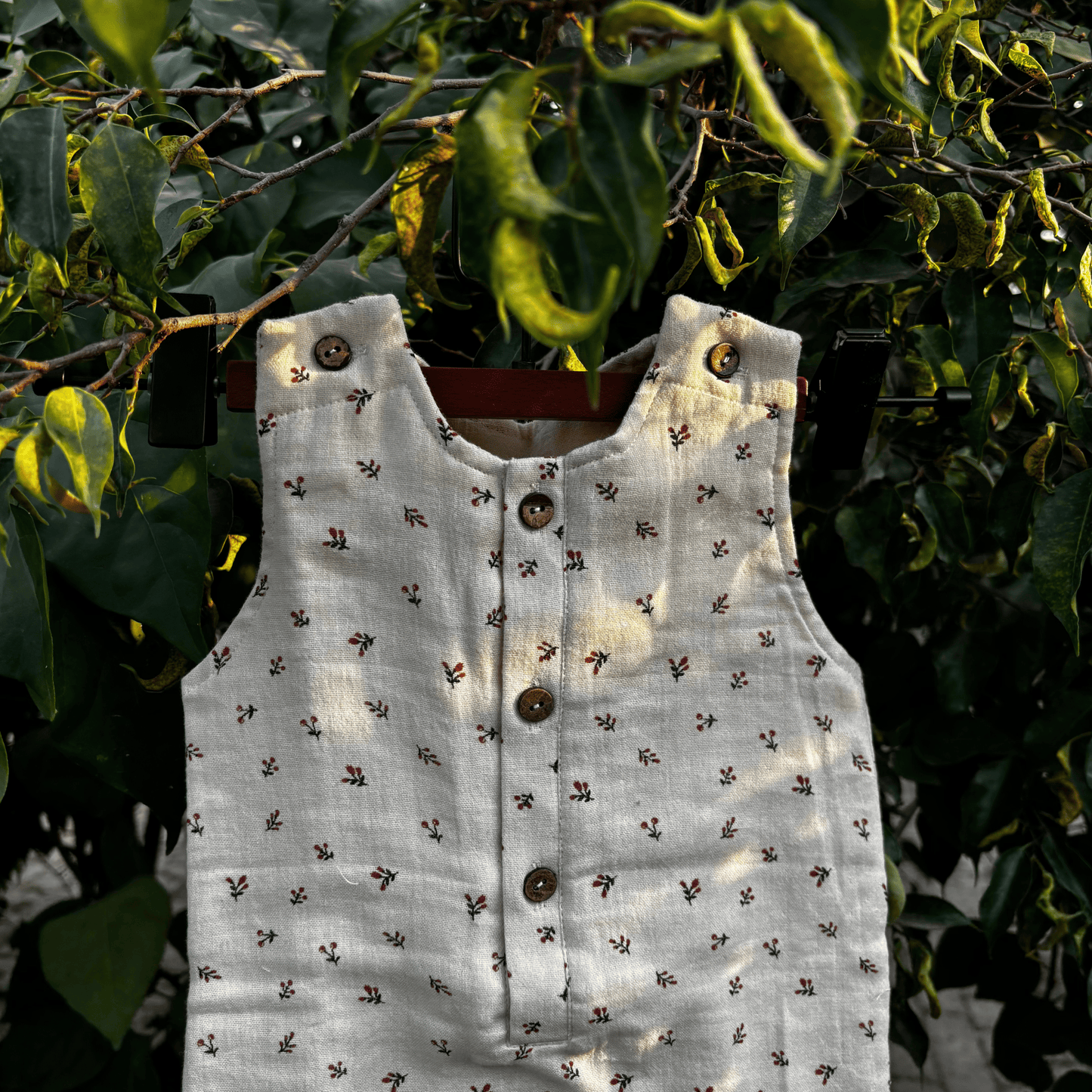 Zoey romper Earthy Bloom Muslin Romper/Jumpsuit/Onesie