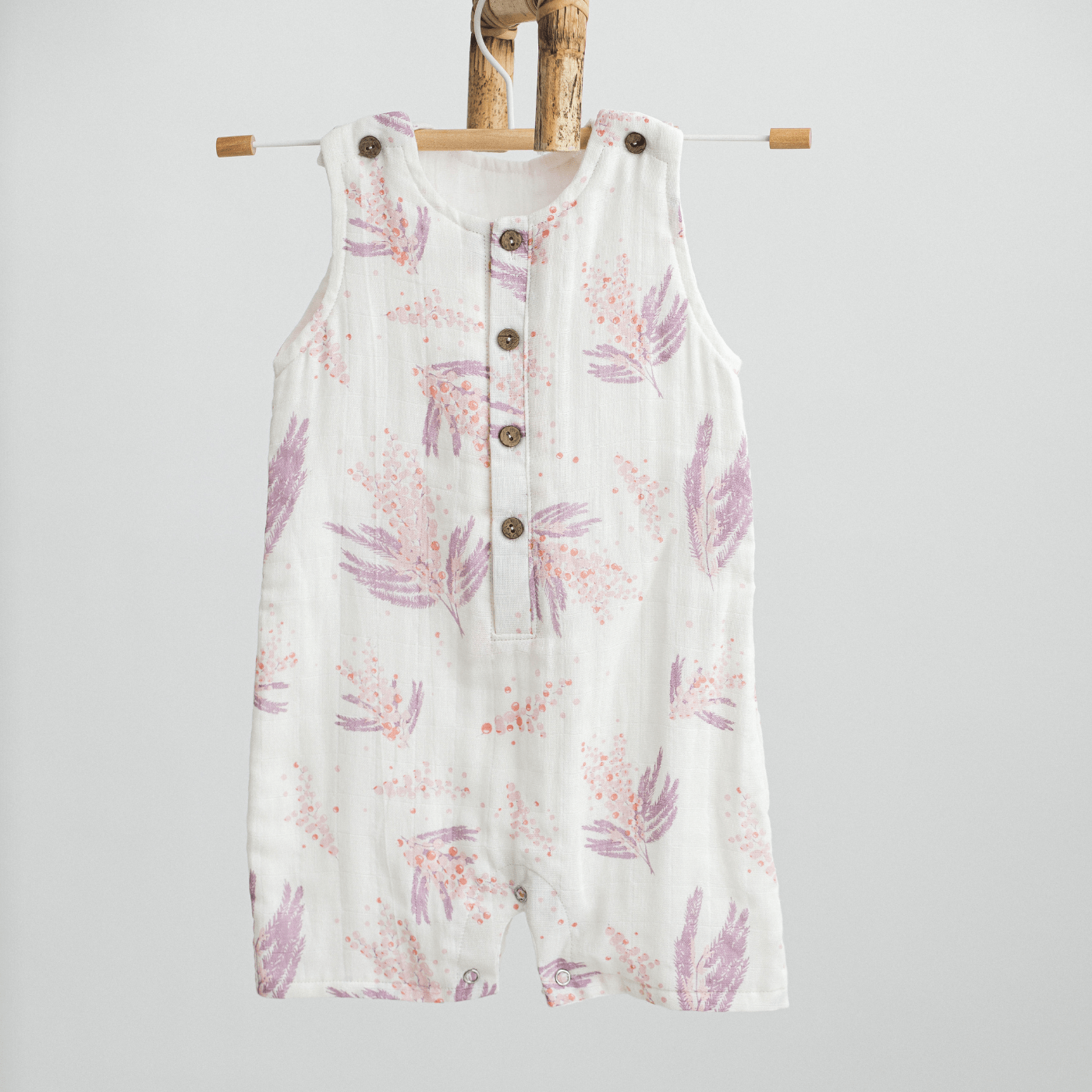 Zoey romper Muhly Grass Double Layer Muslin Romper/Jumpsuit/Onesie