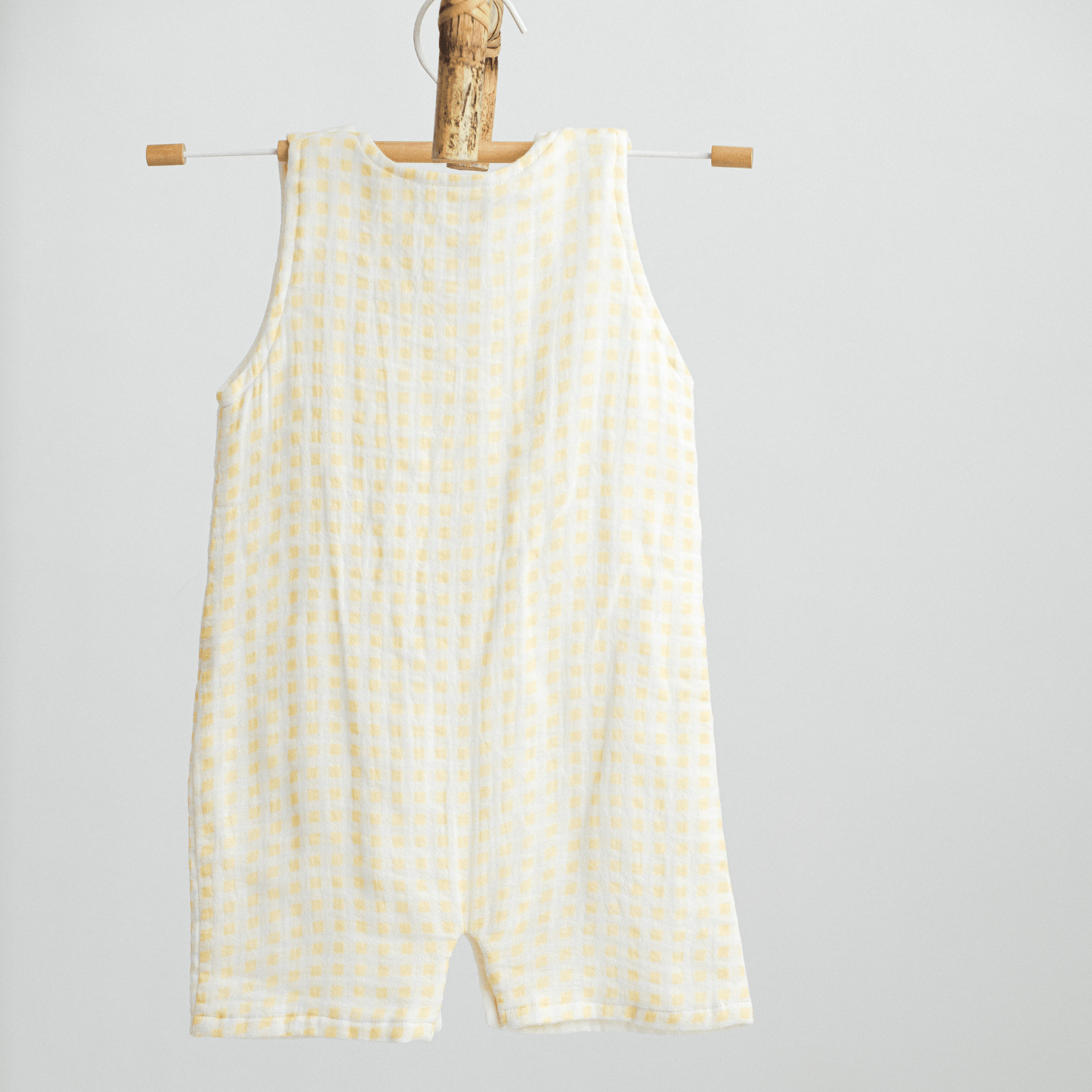 Zoey romper Sunshine Squares Double Layer Muslin Romper/Jumpsuit/Onesie