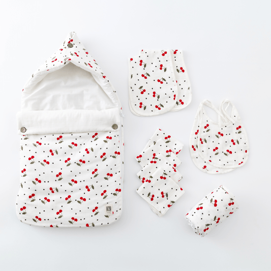 Zoey save on combos Be Baby Ready Combo - BlushBerry (total 8 Muslin Items)