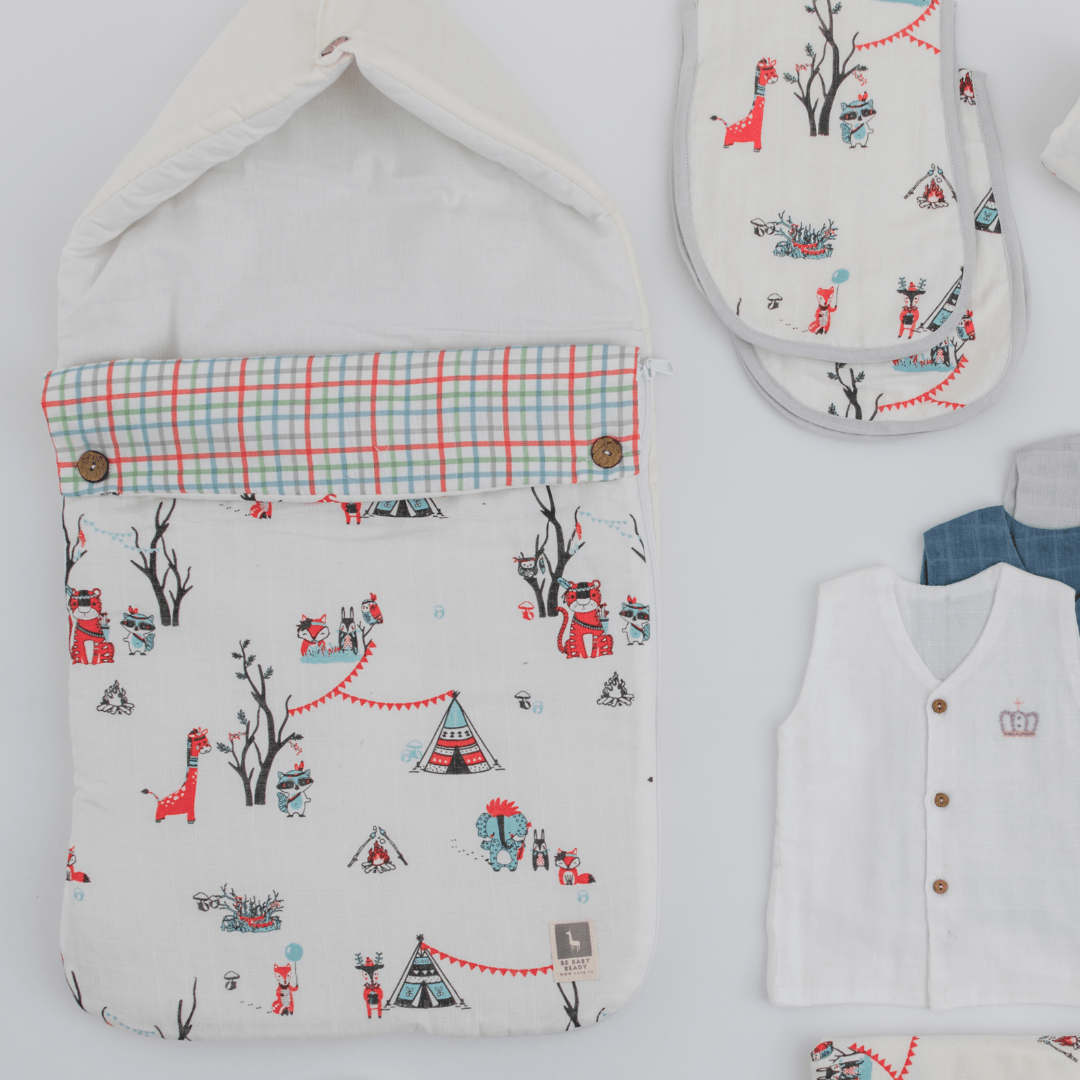 Zoey save on combos Hospital Bag Must Haves - Bohemian Theme (total 16 Muslin Items)