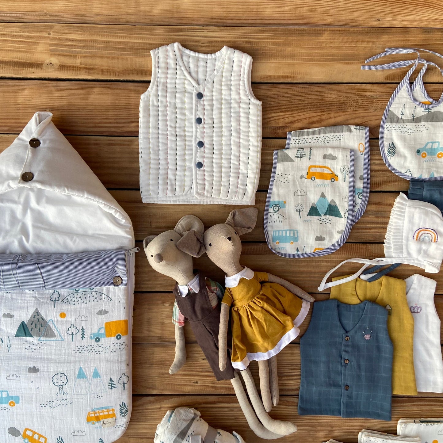 Zoey save on combos Newborn Essentials Super Combo - Little Camper Theme (total 19 items)