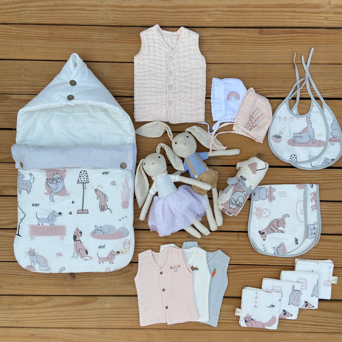 Zoey save on combos Newborn Essentials Super Combo - Woofles & Purrito Theme
