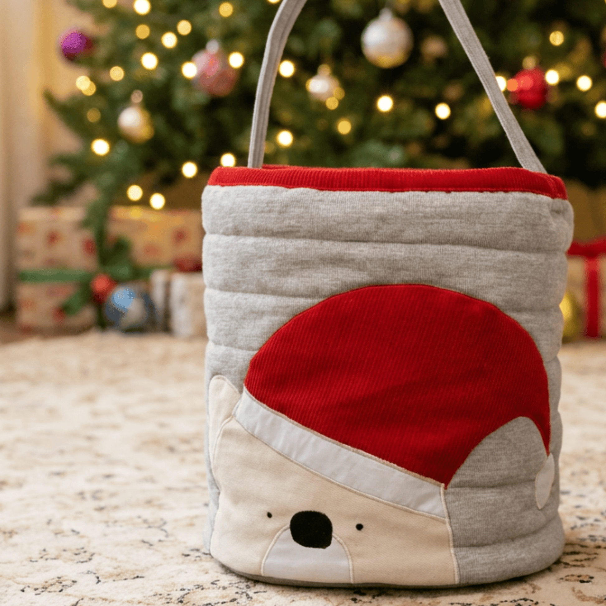 Zoey storage bin Christmas Cozy Bear Basket
