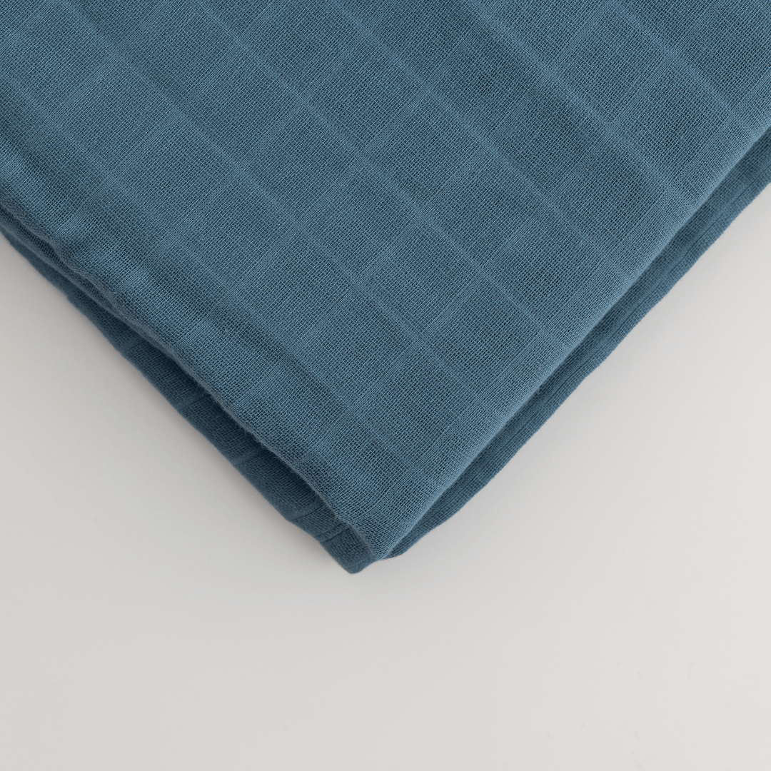Zoey Swaddle Blue Jay Organic Muslin Swaddle