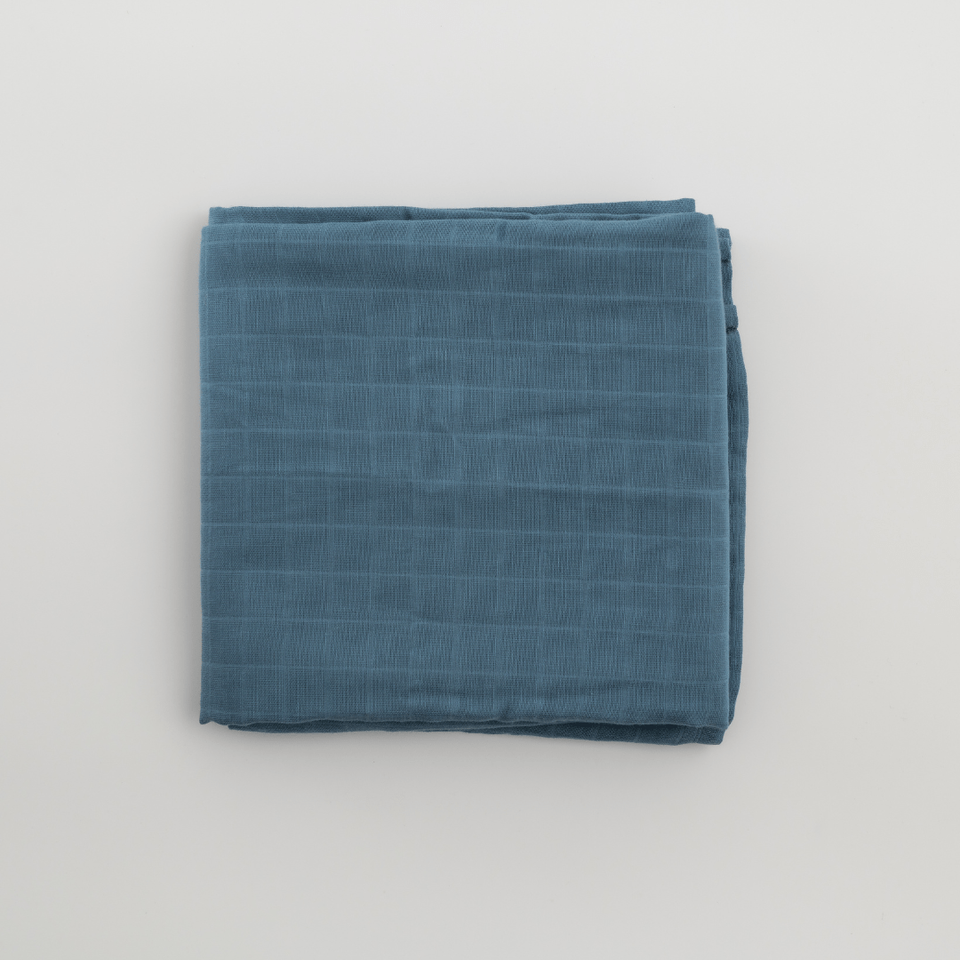 Zoey Swaddle Blue Jay Organic Muslin Swaddle