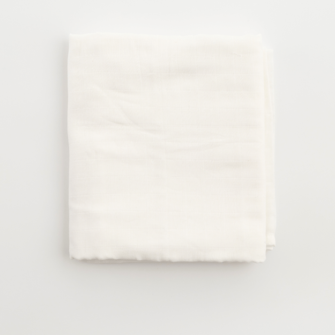 Zoey Swaddle Milk White Organic Muslin Swaddle