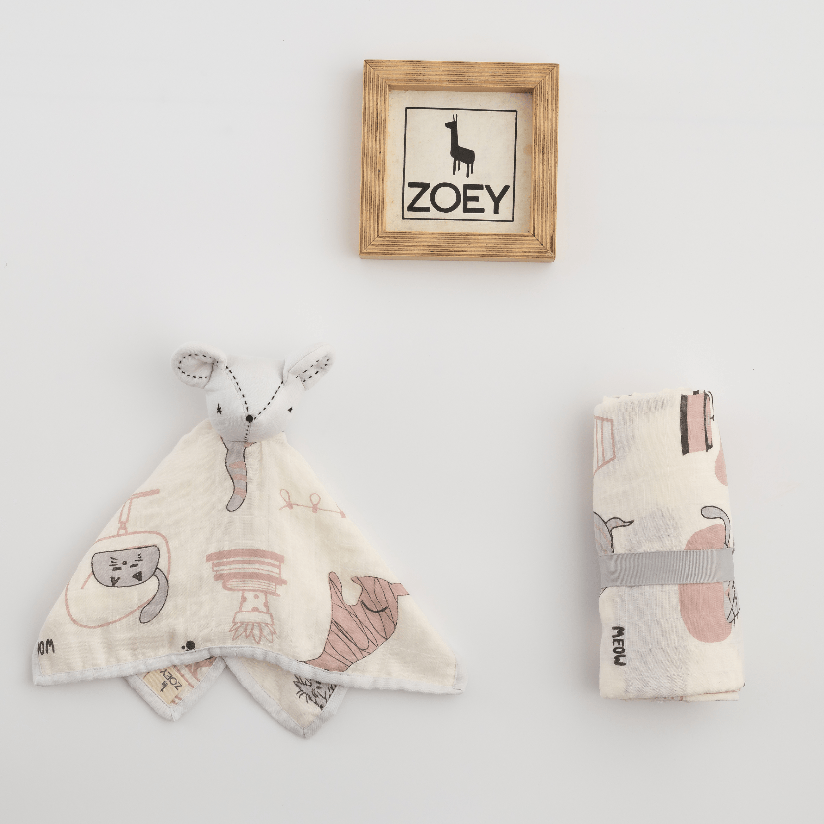 Zoey Swaddle Woofles & Purrito Organic Swaddle