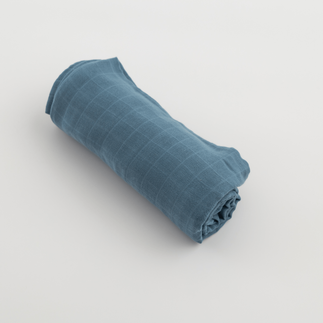 Zoey Swaddle Zoey Organic Muslin Swaddle + Comforter Combo (Blue Jay Colour)