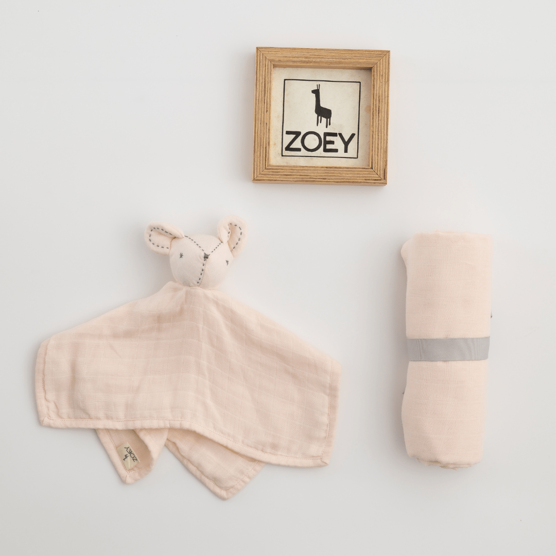 Zoey Swaddle Zoey Organic Muslin Swaddle + Comforter Combo (Blush Pink Colour)